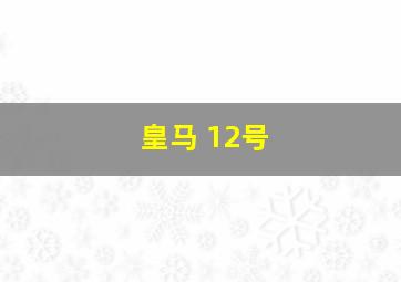 皇马 12号